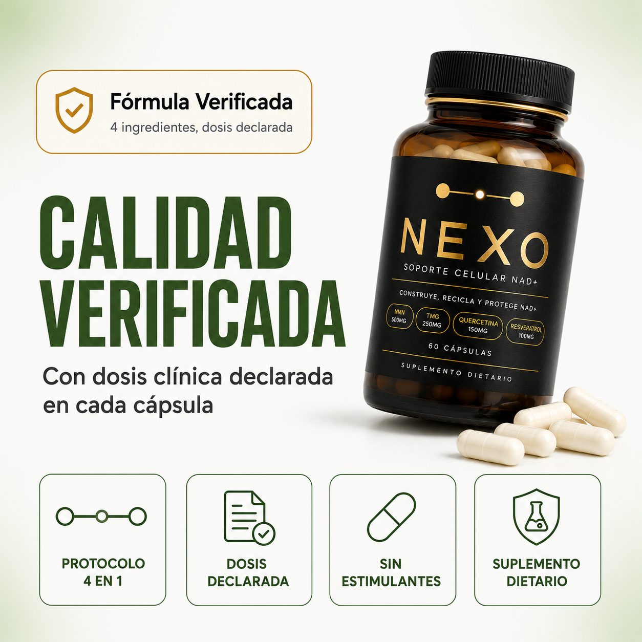 Nexo - NMN 4 en 1 • Energía y Piel Saludable