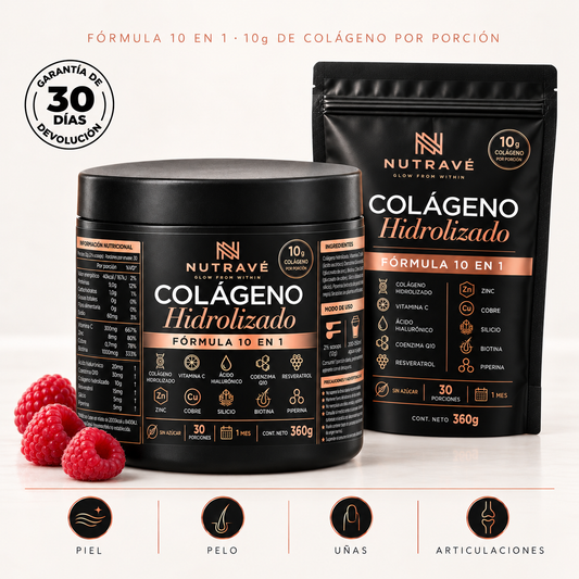 NUTRAVÉ – Colágeno Hidrolizado 360gr · 10 en 1