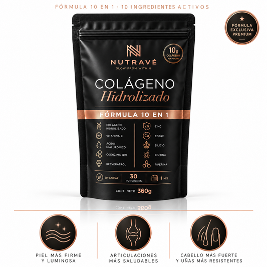 NUTRAVÉ – Colágeno Hidrolizado 360gr · 10 en 1