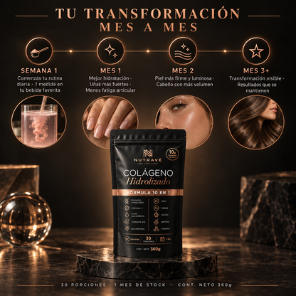 NUTRAVÉ – Colágeno Hidrolizado 360gr · 10 en 1