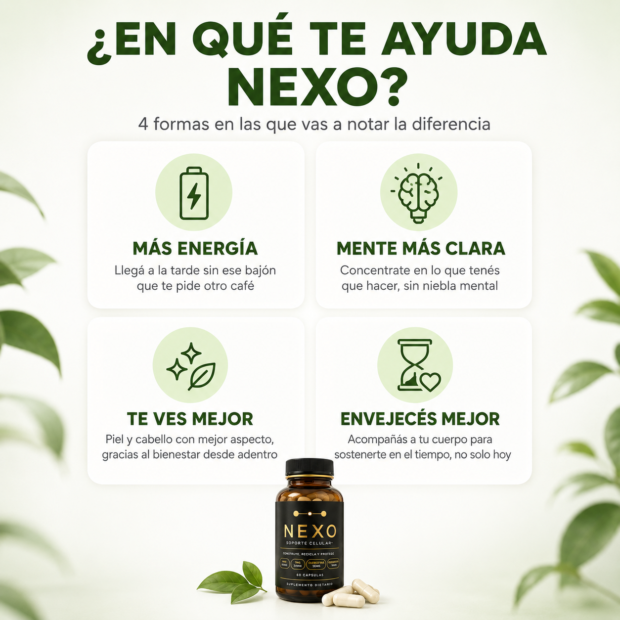 Nexo - NMN 4 en 1 • Energía y Piel Saludable